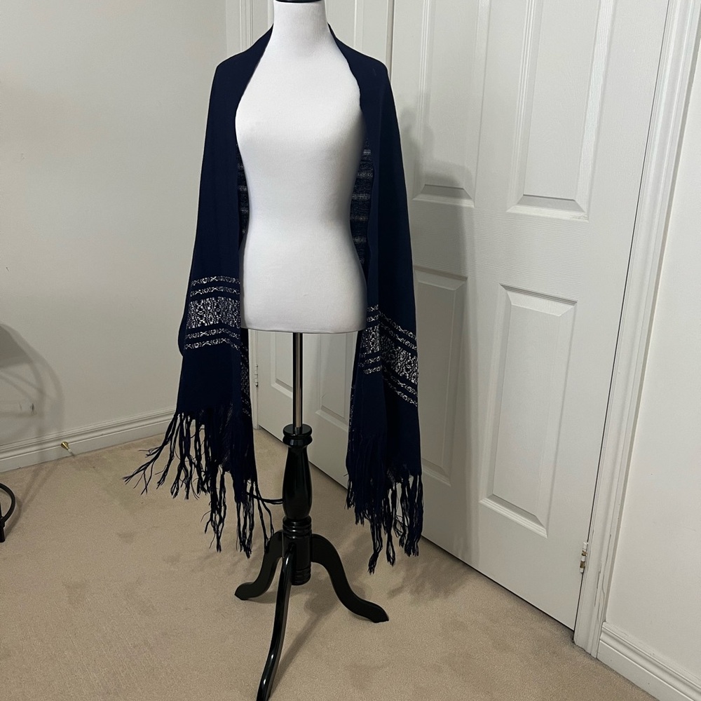 WOOL hand woven shawl